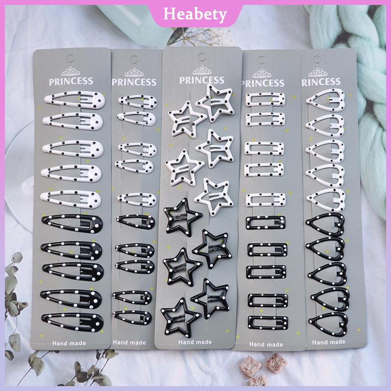 Heabety 🎀 Great Deal: 0 Thai Baht, 10Pcs Matte Metal Hair Clips, 1 Thai Baht, Cute Shape, Assorted Colors, Neutral, Suitable for Everyday Use. Hair Accessories for Women and Girls. ราคา 25 บาท*ส่งฟรี
