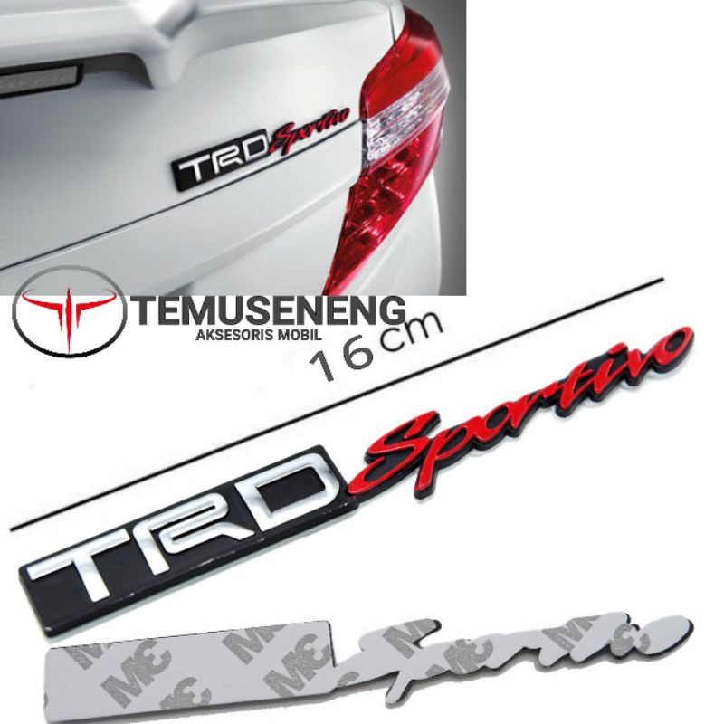 Tulisan Logo Emblem Trd Sportivo Tempelan Toyota Rush Avanza Yaris Agya Fortuner Rush Harga 29,000 rupiah*Gratis Ongkir