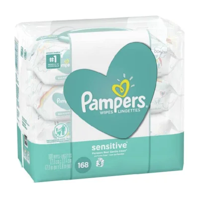 PAMPERS Baby Wipes Sensitive - 3X Pop-Top Packs