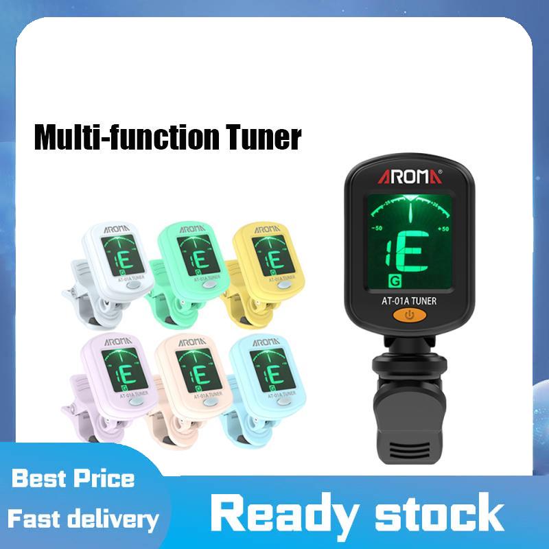 ZMONH ที่จูนเนอร์กีตาร์ AT-01A ที่มีสีสันเครื่องรับสัญญาณคลิปออนจูนเนอร์อิเล็กทรอนิกส์แบบดิจิตอลจอแสดงผล LCD สำหรับกีตาร์อะคูสติกเบสกีตาร์อูคูเลเล่ ราคา 80 บาท*ส่งฟรี