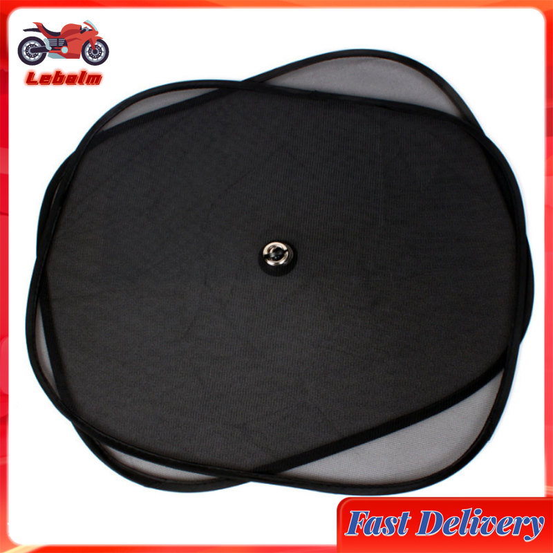 Lebalm2 Pcs Car Sunshade Visor Window Shading Sunscreen Heat Insulation Pad Interior Curtain Suction Cup Type Mesh Cover