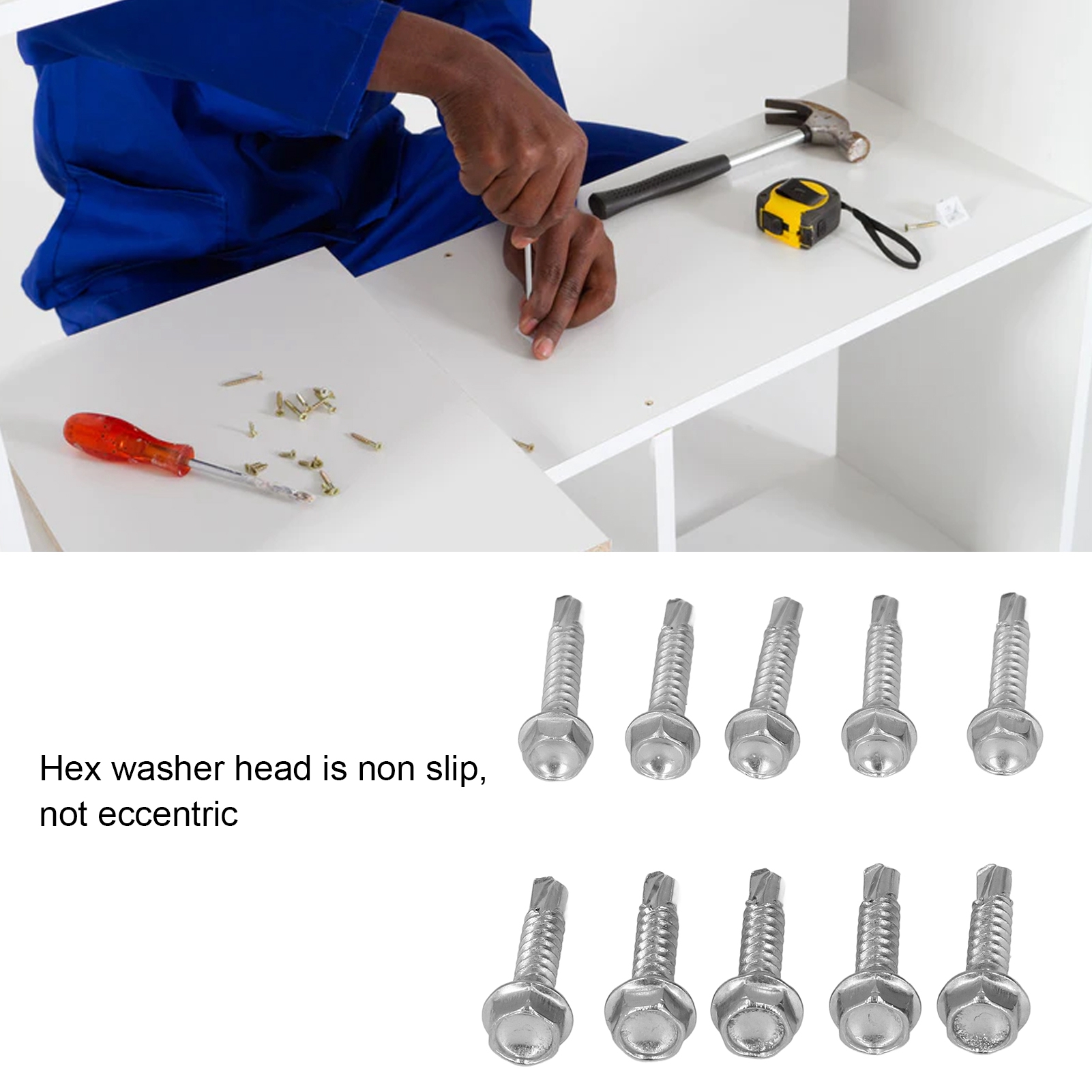 Hex máy giặt vít ren đinh ốc tiêu chuẩn vít tự taro chống ăn mòn cho công nghiệp sửa chữa