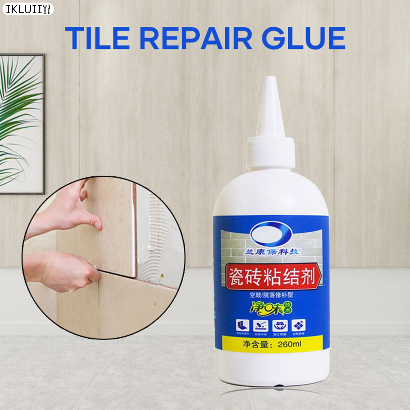 Ikluii Gạch gốm hollowing keo mạnh liên kết không cần đinh keo sắt thép không gỉ