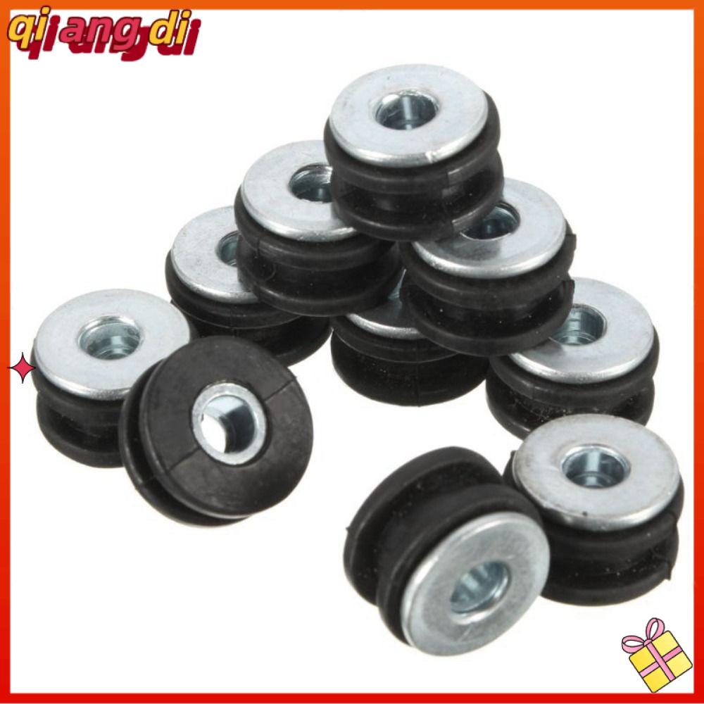 QIANGDI 10pcs/20pcs Cao su Vòng đệm xe máy M6 Bộ đệm Bền Vòng đệm