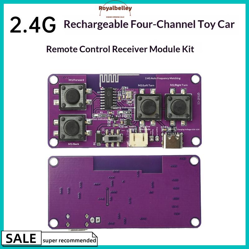 【ROYALBELLEY】 1 bộ tự làm đồ chơi xe ô tô THUYỀN Robot 2.4G 4 8 kênh điều khiển từ xa Kit với Type-C sạc dài phạm vi lên đến 200 100 mét ổn định kết nối - 2