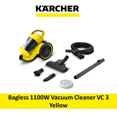 Karcher VC 3 Bagless 1100W Vacuum Cleaner Plus Yellow (1.198-128.0) | HEPA filter | low noise level vacuum cleaner