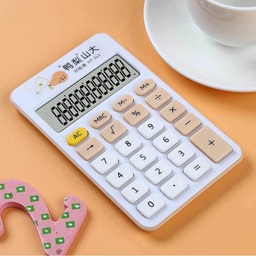 YOLK Độ nhạy cao Máy tính Mini tối giản 12 chữ số Màn hình LCD lớn Máy tính học sinh Đơn giản Di động Máy tính điện tử Nhà - 5