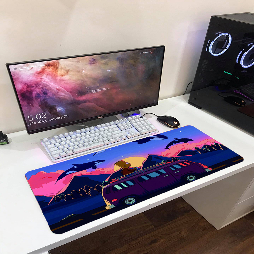 Lót chuột cỡ lớn 80x30cm dày 2mm pad gaming cỡ lớn speed bo viền chắc chắn