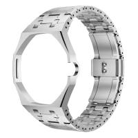 Luxury Stainless Steel Case+Strap For For Swatch X AP Royal Pop watch Changer to wristwatch Silicone Band Modification Kit Metal Bezel Watch Band