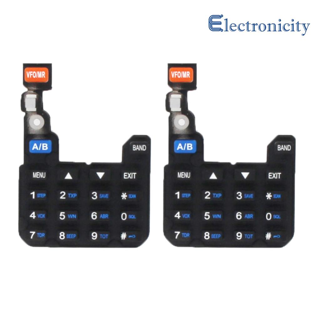 2 cái Bộ phím Bàn phím thay thế Walkie taklie Bàn phím Walkie taklie bộ phận Radio Hai chiều phụ kiện bàn phím cho Baofeng UV-5R UV-5RA