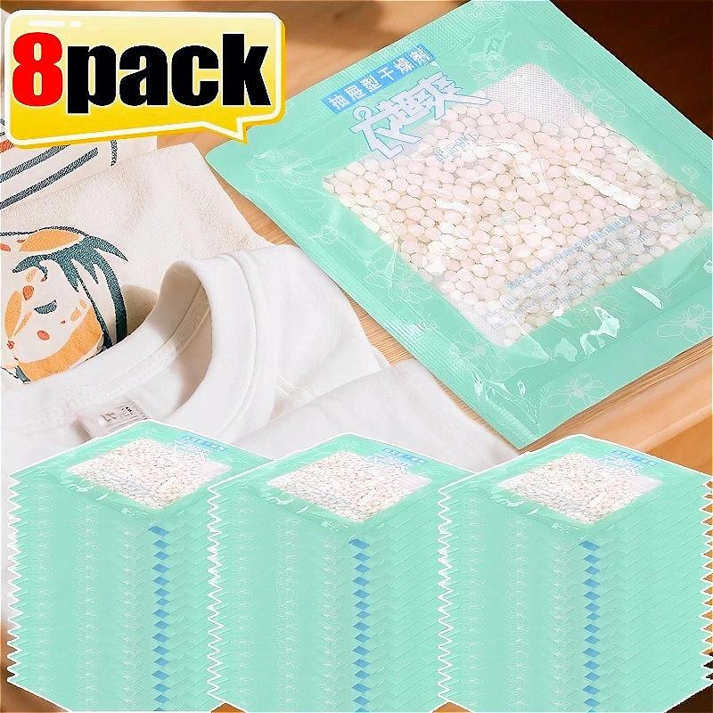 8 chiếc túi hút ẩm quần áo chống ẩm đa năng túi hút ẩm túi hút ẩm trong nhà túi nhỏ chống nấm mốc tủ quần áo phòng ngủ nhà bếp ký túc xá