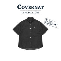 COVERNAT เสื้อเชิ้ต รุ่น Cornmill C Logo Denim Short-Sleeve Shirt Black (70081SDNSSU_S6BKXX)
