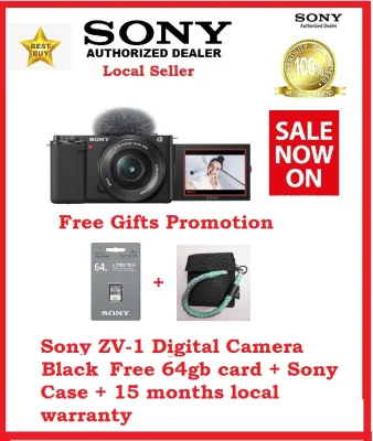 Sony ZV-1 Digital Camera + free 64gb memory card + Sony case + 1 year local warranty