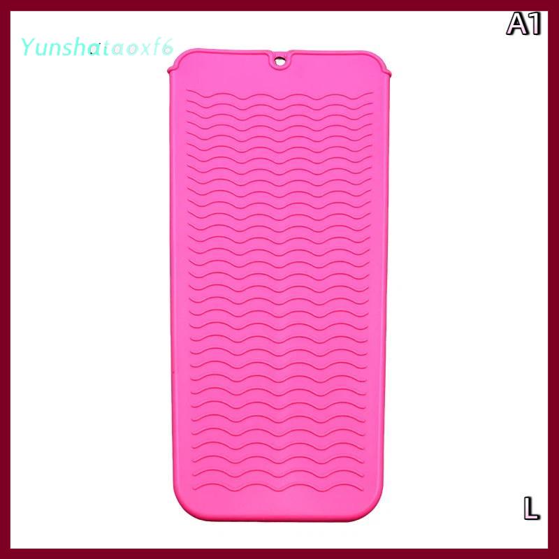yunshataoxf 1pcs Silicone chịu nhiệt Pad Pouch lưu trữ túi cách nhiệt Mat cho máy ép tóc nhiệt uốn thanh Curler Bìa - 5