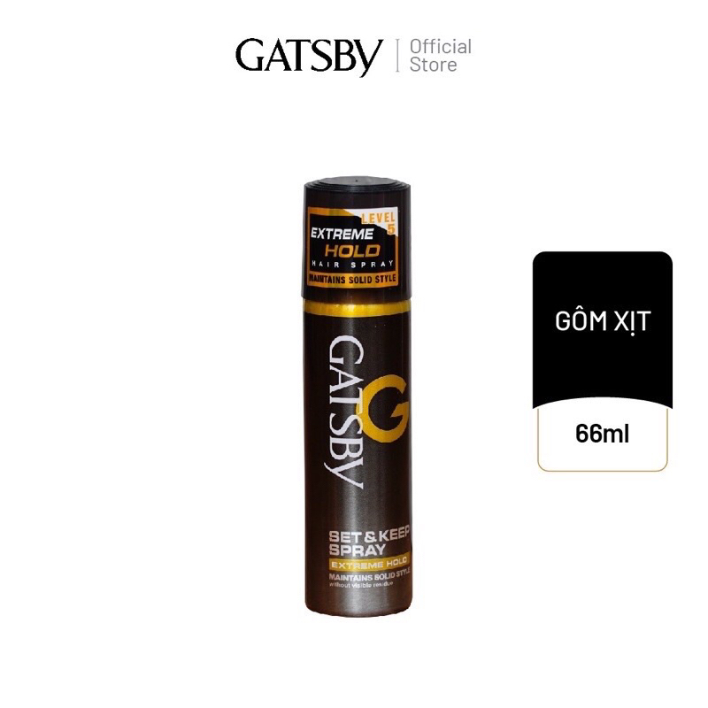 Gôm xịt tao kiểu tóc GastBy Extreme Hold 66ml