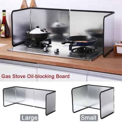 [LOCAL SELLER] 3-Sided Splatter Shield Guard Anti-Splashing Oil High Temperature Resistance Home Gas Stove Oil Baffle Anti Splash Oilproof Tools