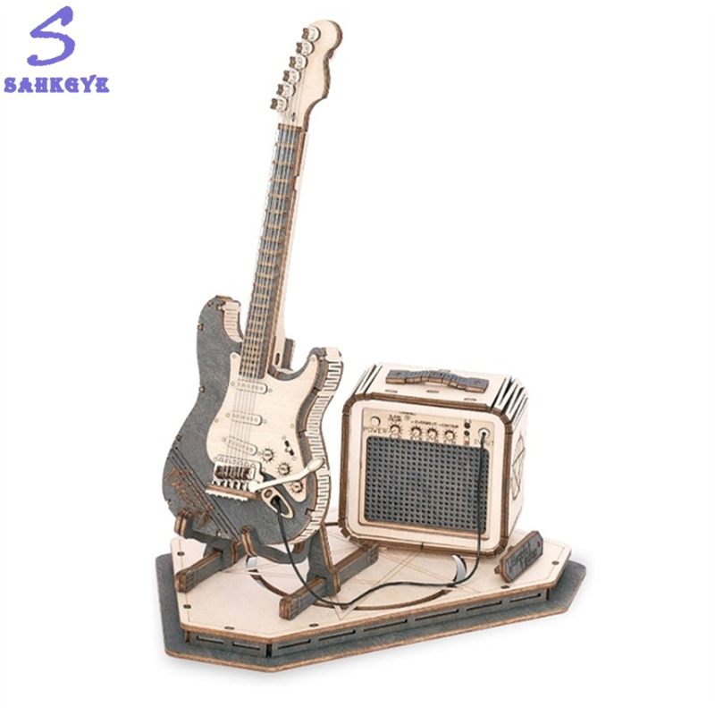 3D Puzzle Wooden Crafts Kits DIY Model Guitar Kit Puzzle Toy Innovative Gift for Teens &amp; Adults ราคา 1,297 บาท*ส่งฟรี