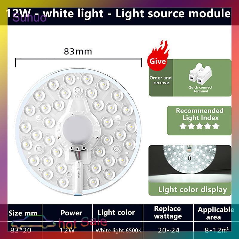 Suhuo 1 Set Magnetic Suction LED Panel Circle Ring Light 12W 18W 24W 36W 48W 72W LED Round AC220V Ceiling Lamp Light Source