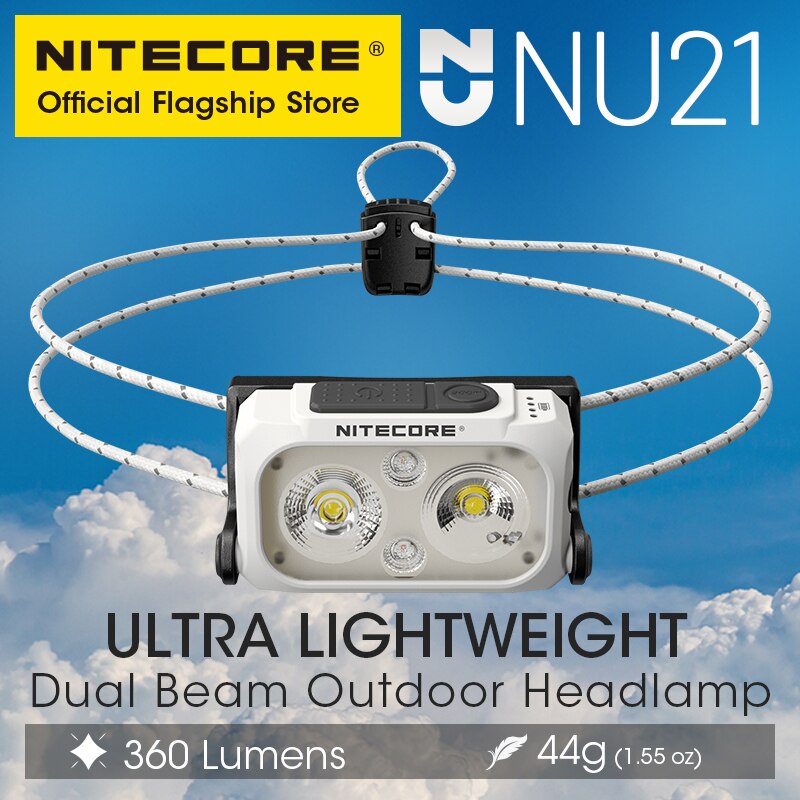 Nitecore nu21 chùm đèn pha kép USB