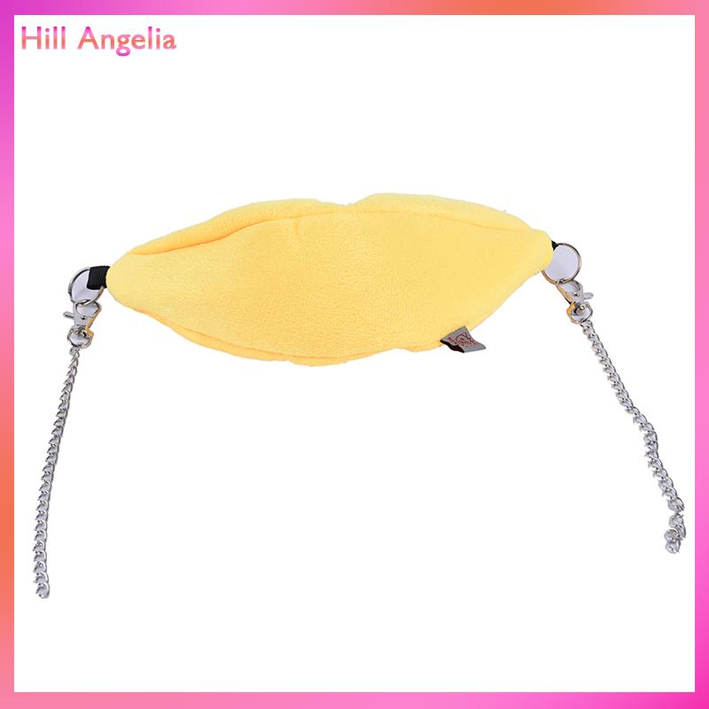 [Hill Angelia] Cangfenlu Tổ Bông Cho Chuột Hamster Nhà Hình Quả Chuối Võng Giường Tầng Giường Nhà Đồ Chơi Lồng
