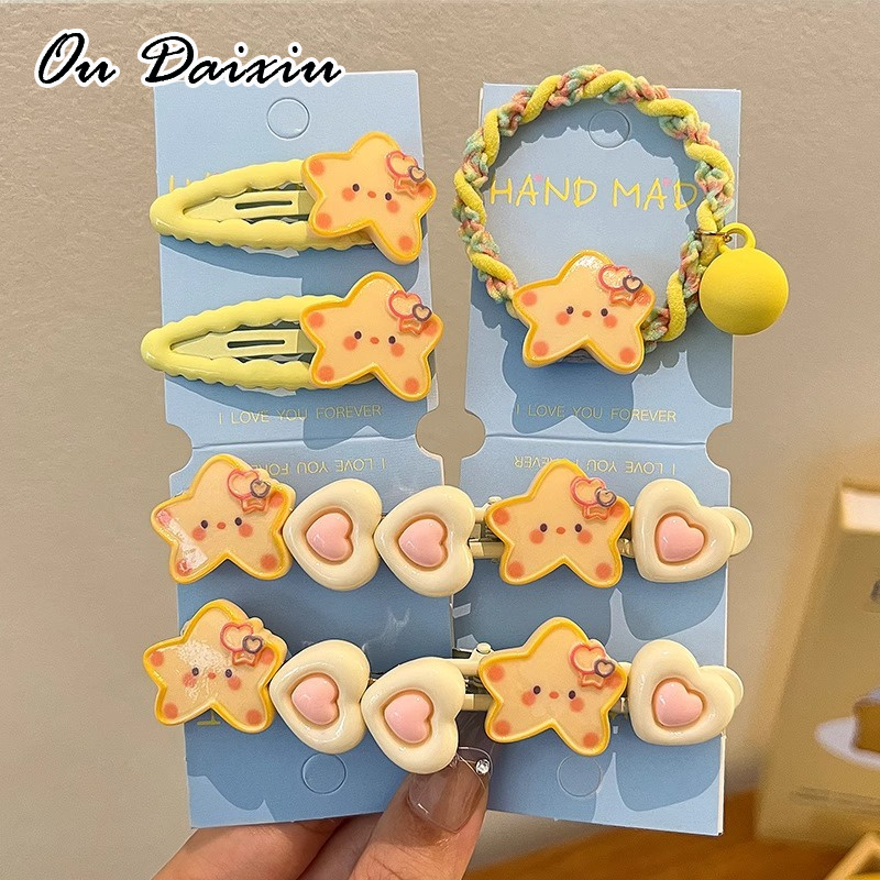 OUDAIXIU กิ๊บติดผมรูปดาวสีเหลืองน่ารักสไตล์เกาหลีเหมาะสำหรับผู้หญิง ราคา 12 บาท*ส่งฟรี