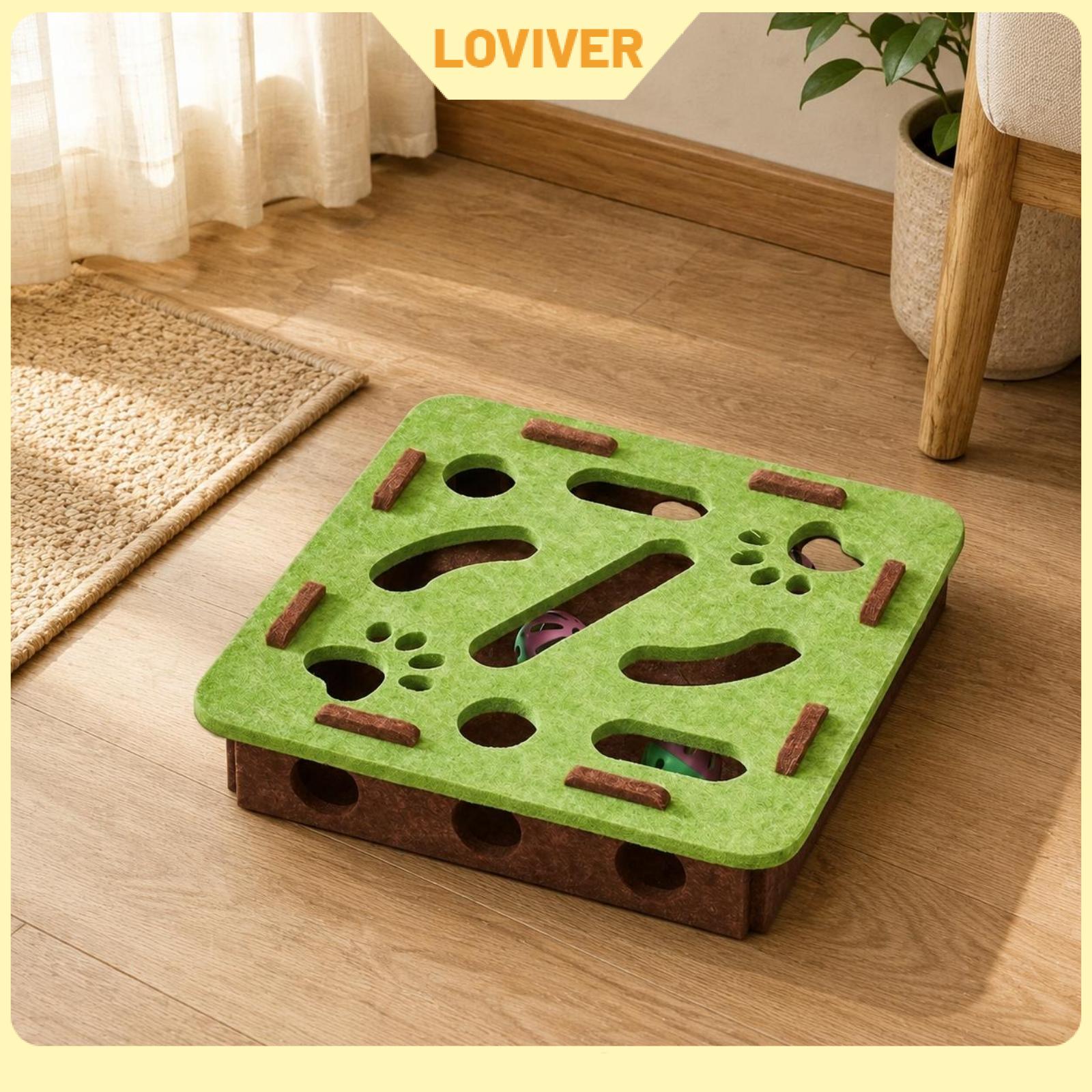 Cat Activity Maze Box Layered Design Felt Cat Maze Toy Cutout Openings ราคา 5,171 บาท*ส่งฟรี
