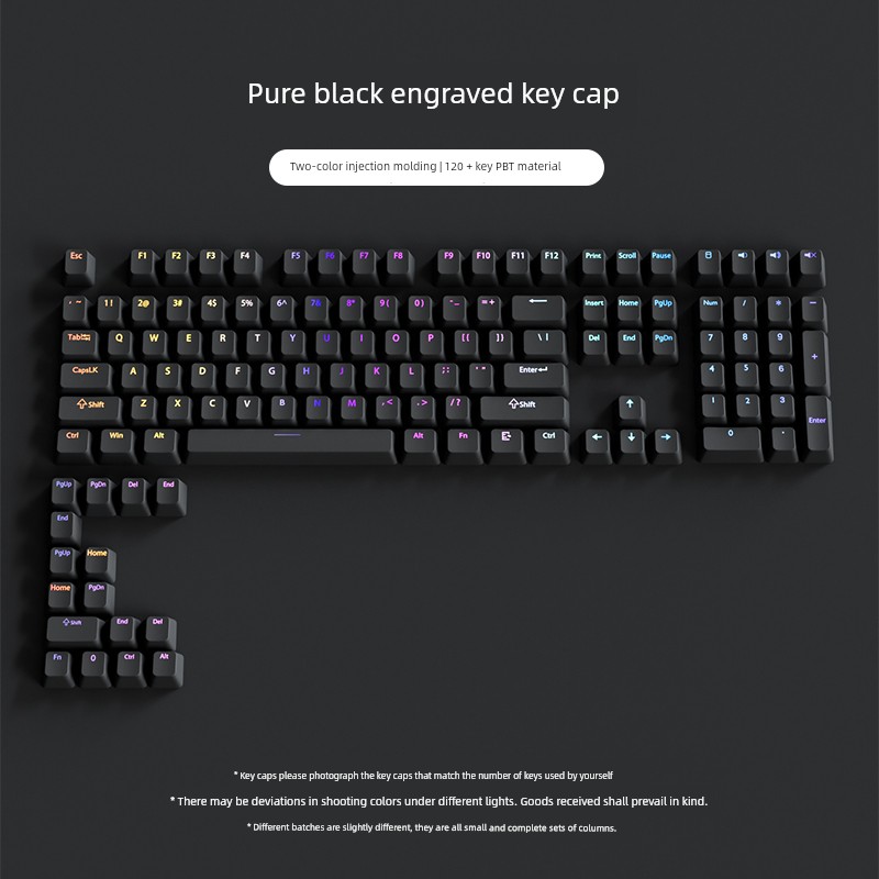 Bộ phím cơ học truyền ánh sáng gradient PBT khắc bụi vi mô 68/75/98/108 phím Mai từ G87 F98pro