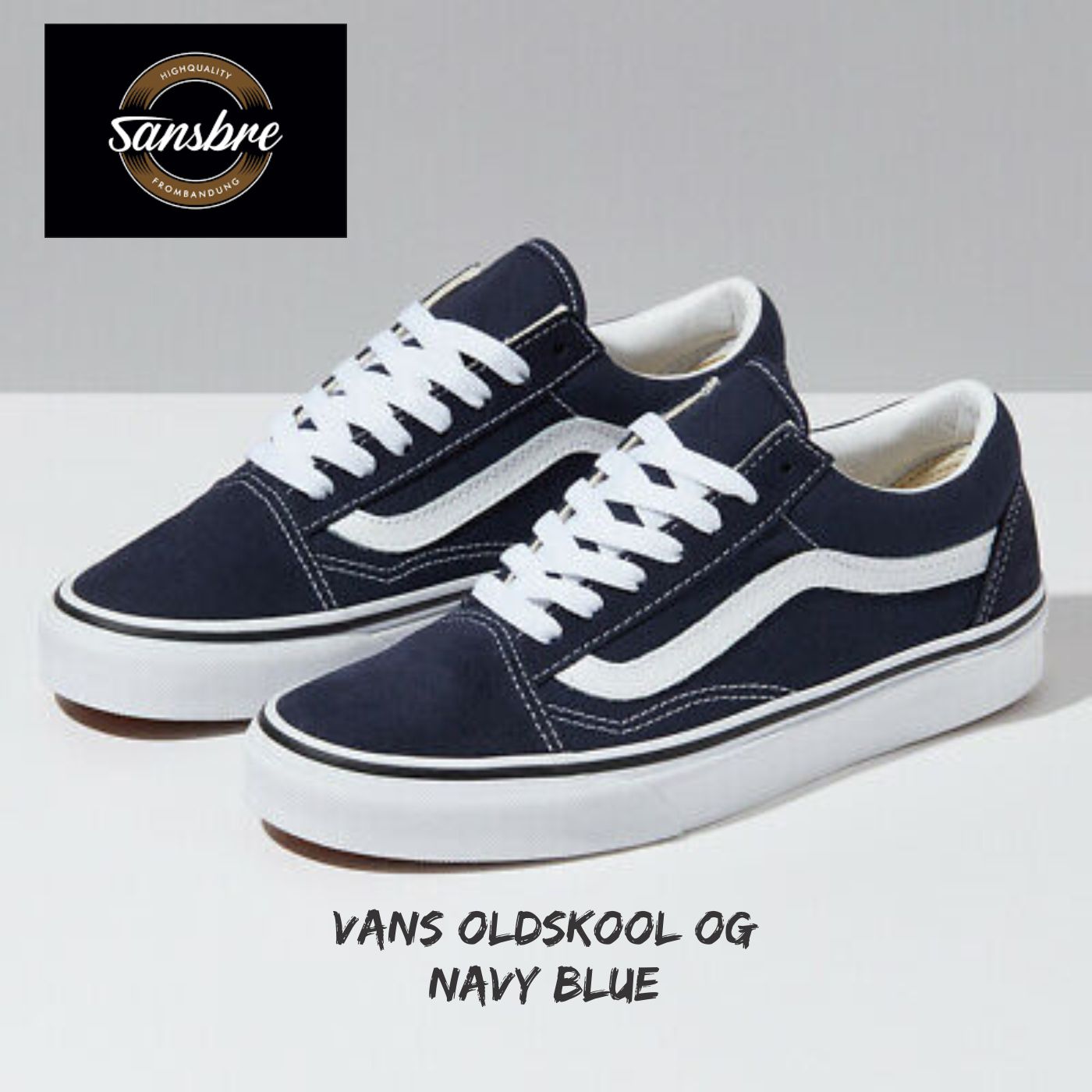 navy blue and grey vans