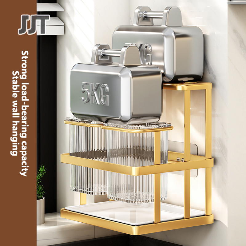 shelf Kitchen tool rest plate rack Wall hanging rack Wall rack Punch-free shelf Multifunctional shelf Household tool holder Drain storage rack ราคา 322 บาท*ส่งฟรี