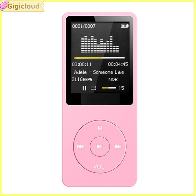 Gigicloud Bluetooth-compatible Mp3 Music Player Lossless Portable Fm Radio External Ultra-thin Student Mp3 Recorder