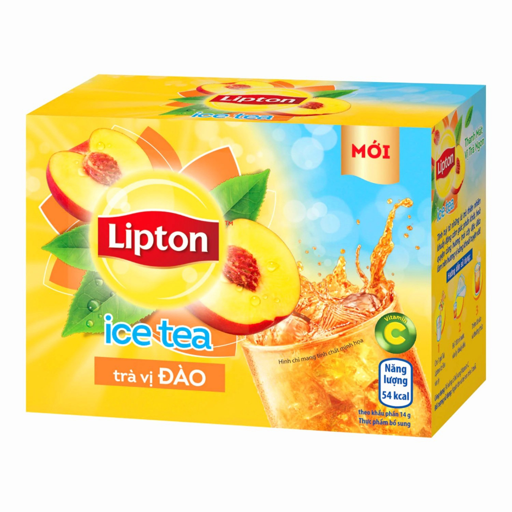 Trà Lipton Hòa Tan Trà Lipton Chanh Trà Lipton Đào 16 gói - Kho Pha Chế Bách Phúc Đà Nẵng