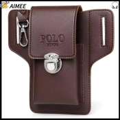 AIMEE Men's Leather Phone Waistpack - Minimalist Travel Bag