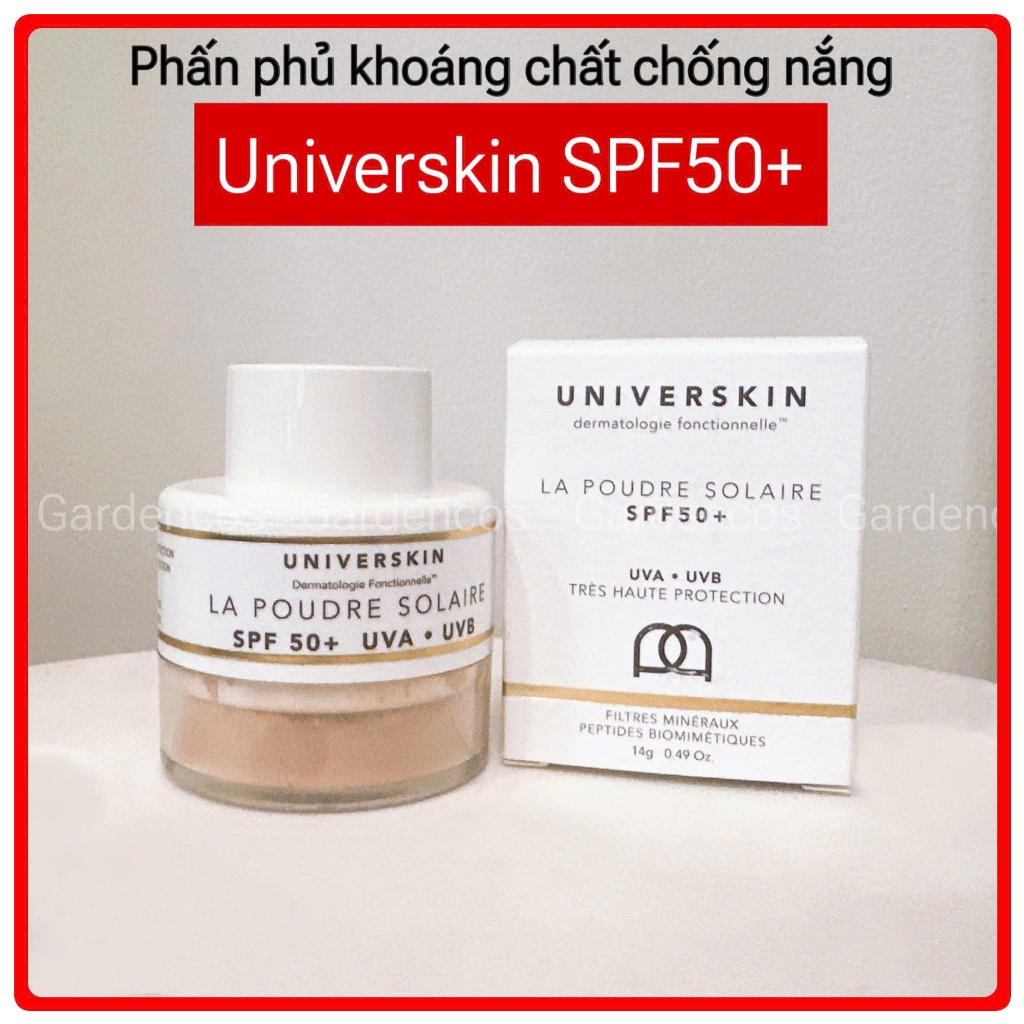 Universkin SPF50+ Phấn Phủ Khoáng Chất Chống Nắng dành cho tất cả các loại da 14g - Gardencos