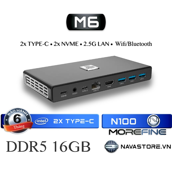 [VOUCHER 10%]Mini PC intel N200 ☆ N100 Morefine M6 ☆ M6S type C 16GB NVME4 Win11 PRO Nhỏ Gọn Type C 