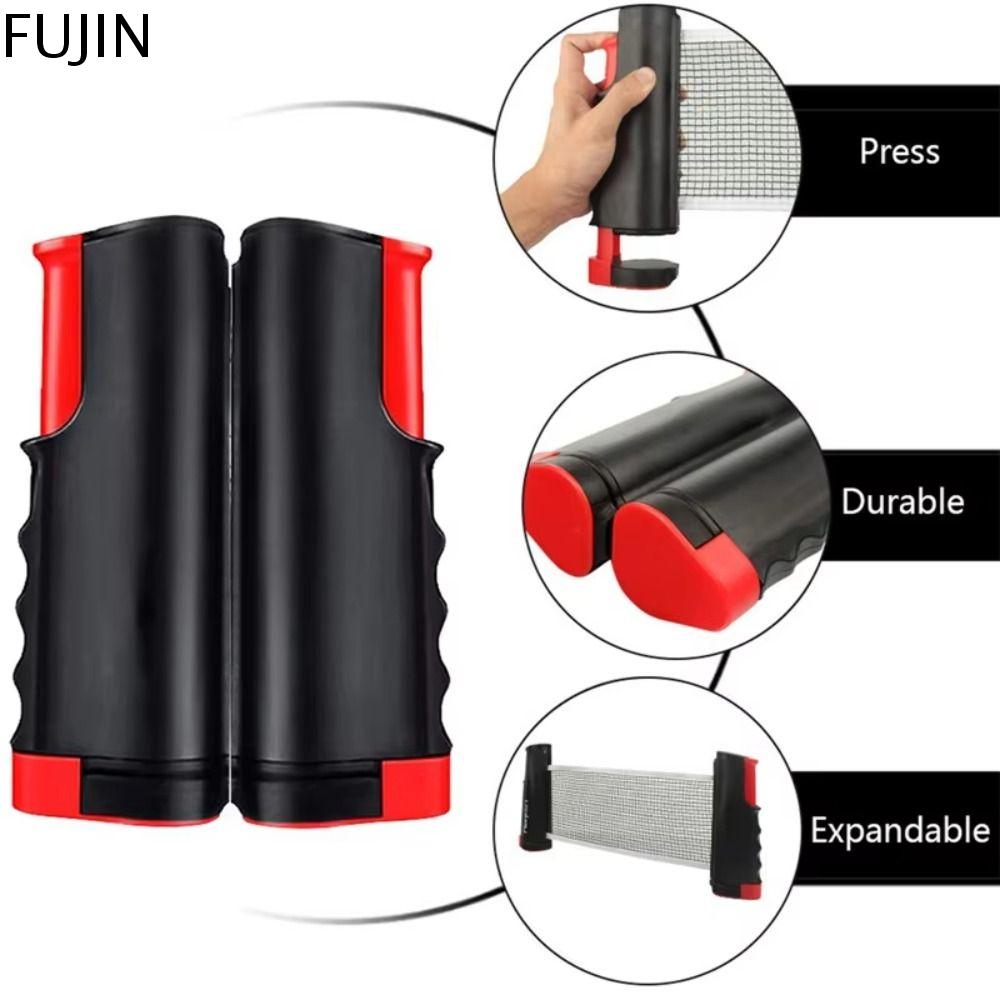 FUJIN Khung lưới co giãn Lưới bóng bàn di động Tiện lợi Giá đỡ lưới Lưới vợt bóng bàn Thiết bị Phụ kiện tập thể dục Lưới bóng bàn Đào tạo trong nhà