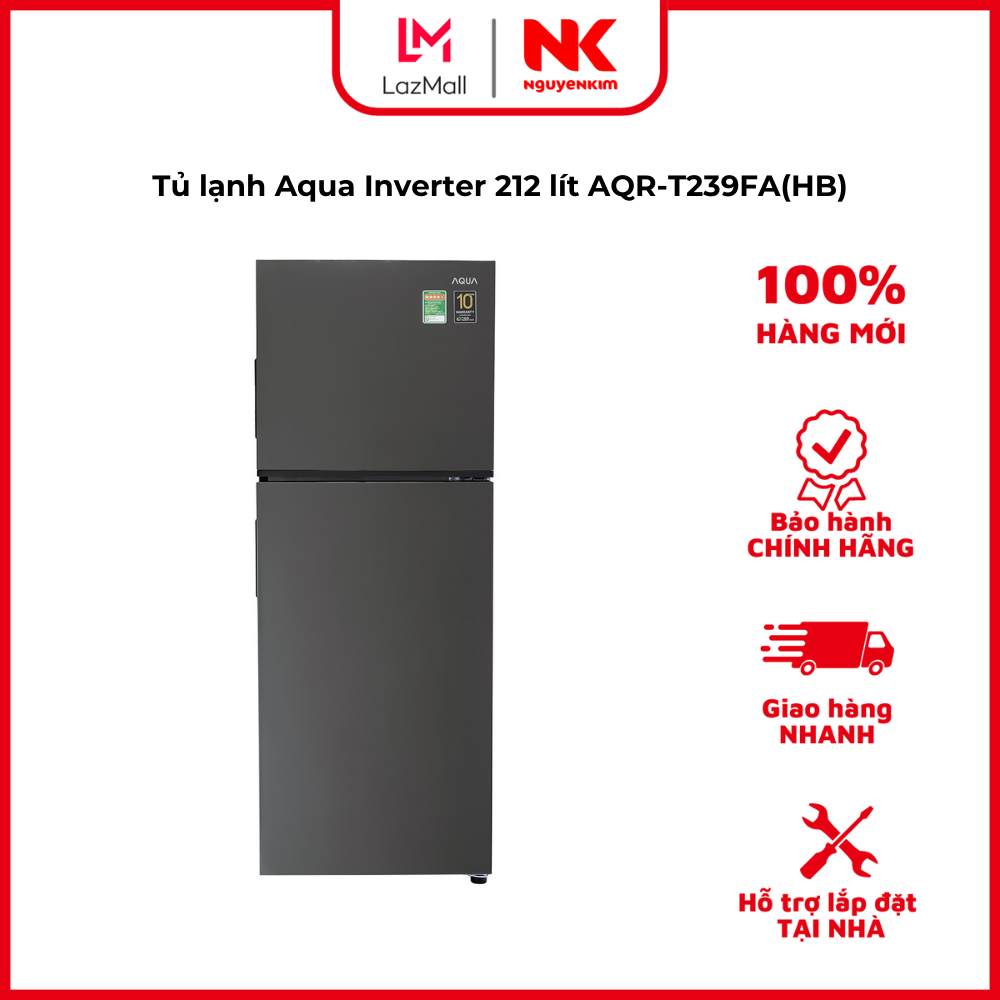 Tủ lạnh Aqua Inverter 212 lít AQR-T239FA(HB)