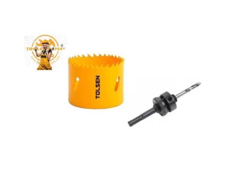 Tolsen Tools by EgHardware, 133mm Bi-metal Holesaw 1 pcs c/w Arbor 2 SDS adaptor