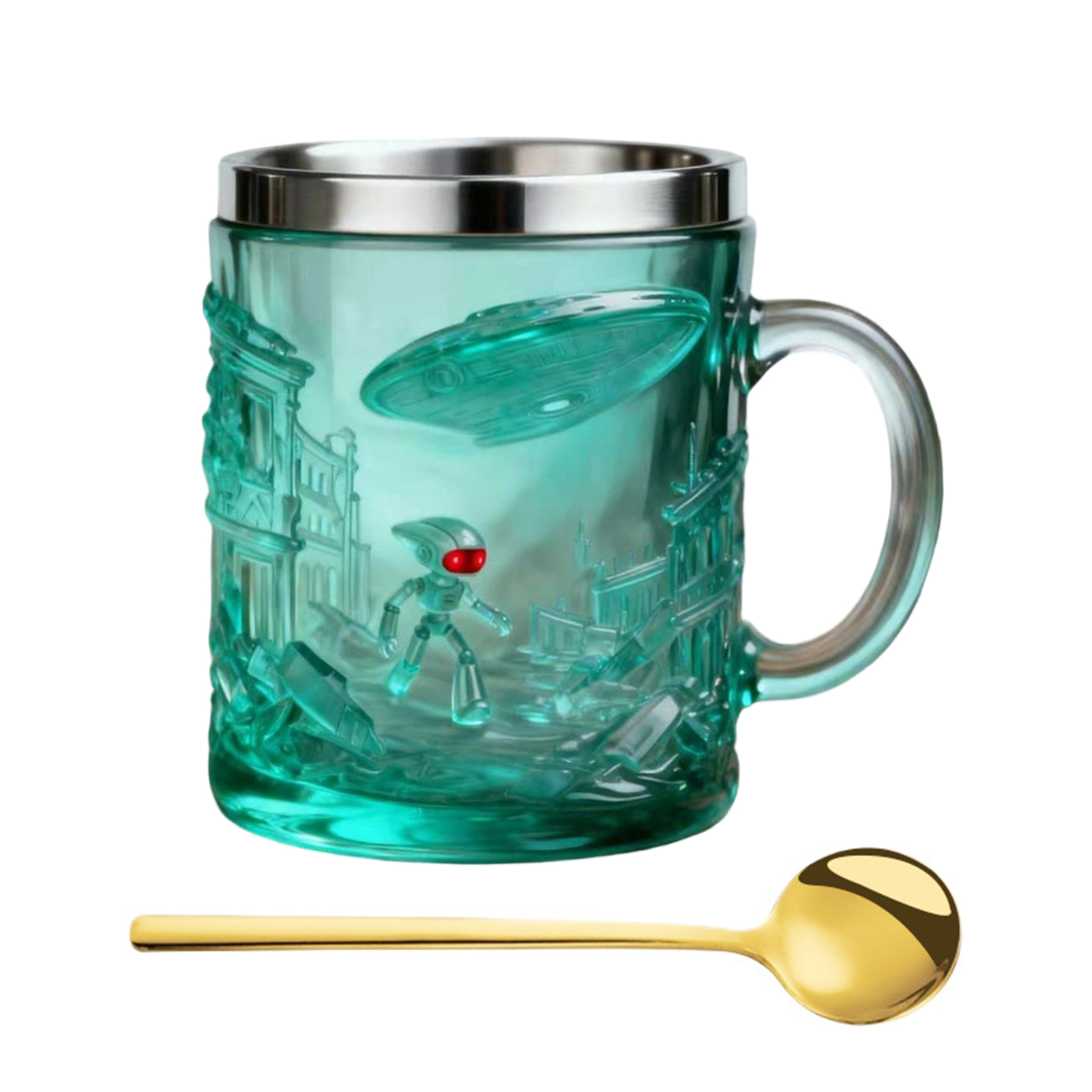 Reader Gift Mug Book Lover Mug 3d Hand-painted Book Mug with Stainless Steel Interior – Microwave Dishwasher Safe Literary Coffee Cup Unique Gift for Book Lovers Writers Librarians - 7
