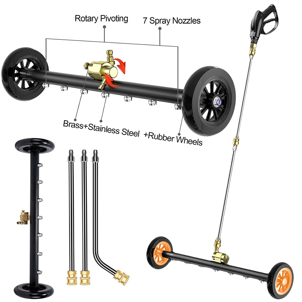 ไม้กวาดน้ำแรงดันสูง 22 นิ้ว 1/4 ตัวเชื่อมต่อรถอย่างรวดเร็วแชสซีเครื่องซักผ้าแรงดันสูง ราคา 746 บาท*ส่งฟรี