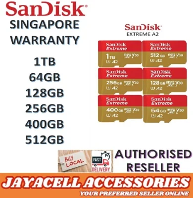 For Gopro Sandisk Extreme A2 64GB / 128GB / 256GB / 400GB microSD SDHC UHS-I Card