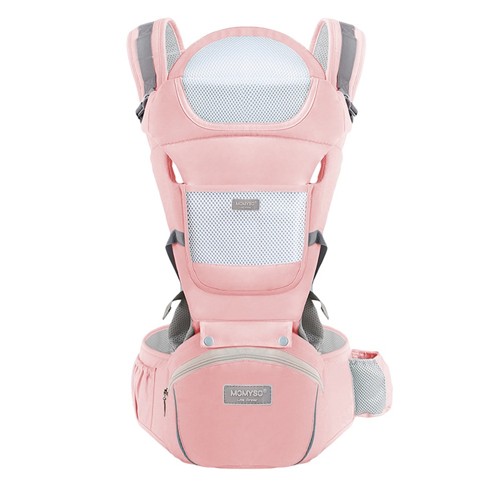 MOMYSO Baby Carrier 3-in-1 Multi-functional Hip Seat Carrier Infant Comfortable Breathable Storage