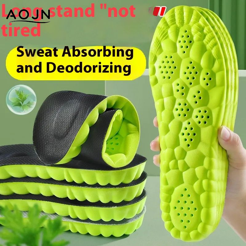 AOJN พื้นรองเท้านวด4D ใช้ได้ทั้งสี่ฤดูกาลสบายนุ่มพิเศษยืดหยุ่นสูงกีฬา ราคา 20 บาท*ส่งฟรี