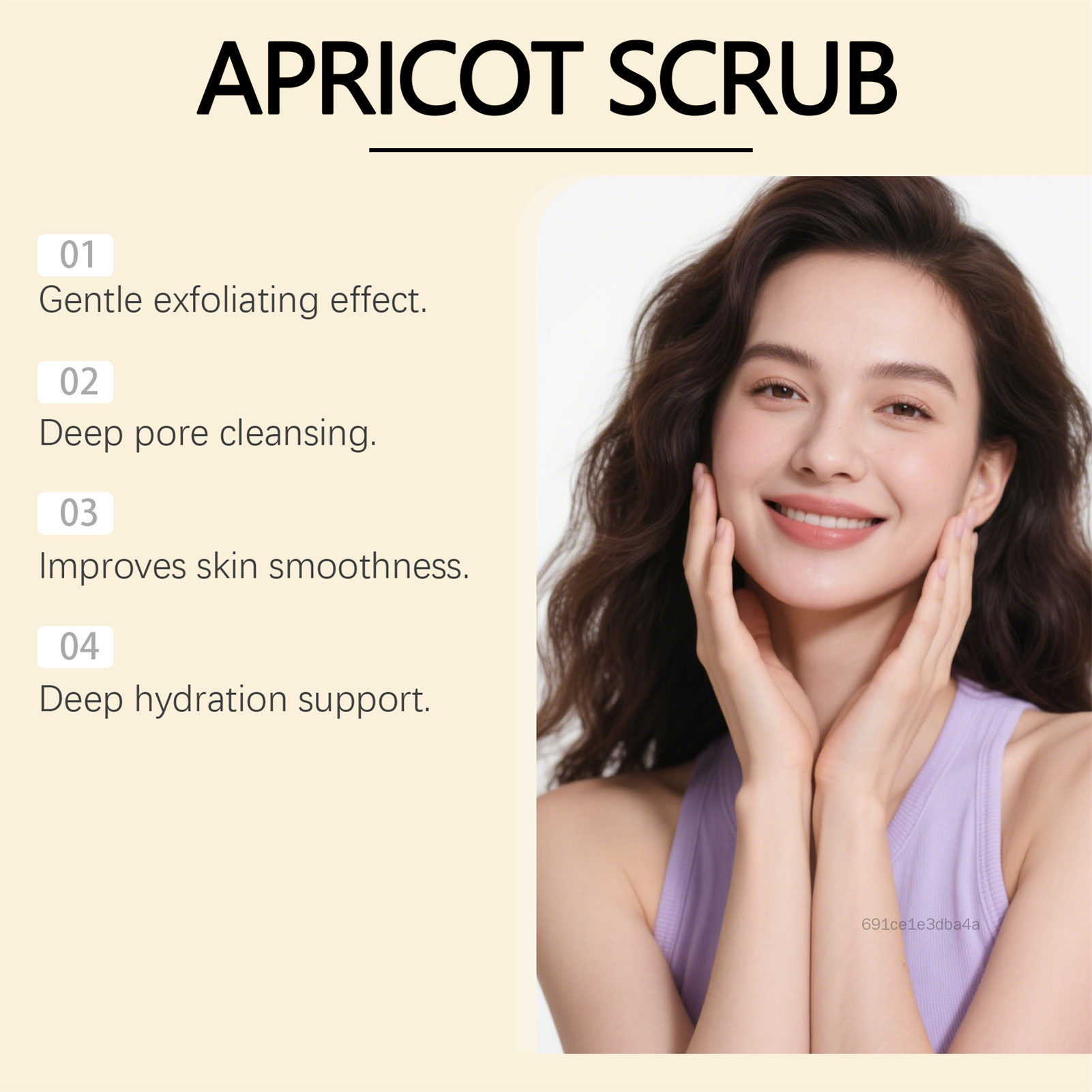 Amart 100g Apricot Facial Scrub Sữa rửa mặt tẩy tế bào chết nhẹ nhàng cho da mặt với chiết xuất từ ​​thiên nhiên Thích hợp cho mọi loại da Amart-VN