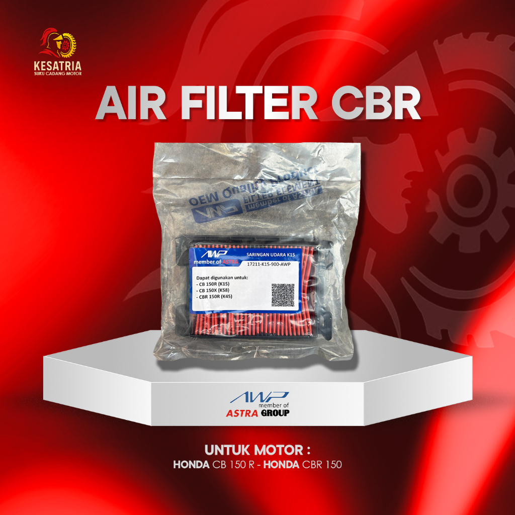 Air filter K15 Honda CBR 150/CB 150R Harga 50,000 rupiah*Gratis Ongkir