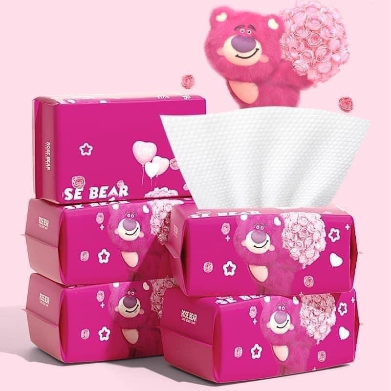 Khăn mặt khô đa năng gấu dâu ROSE BEAR
