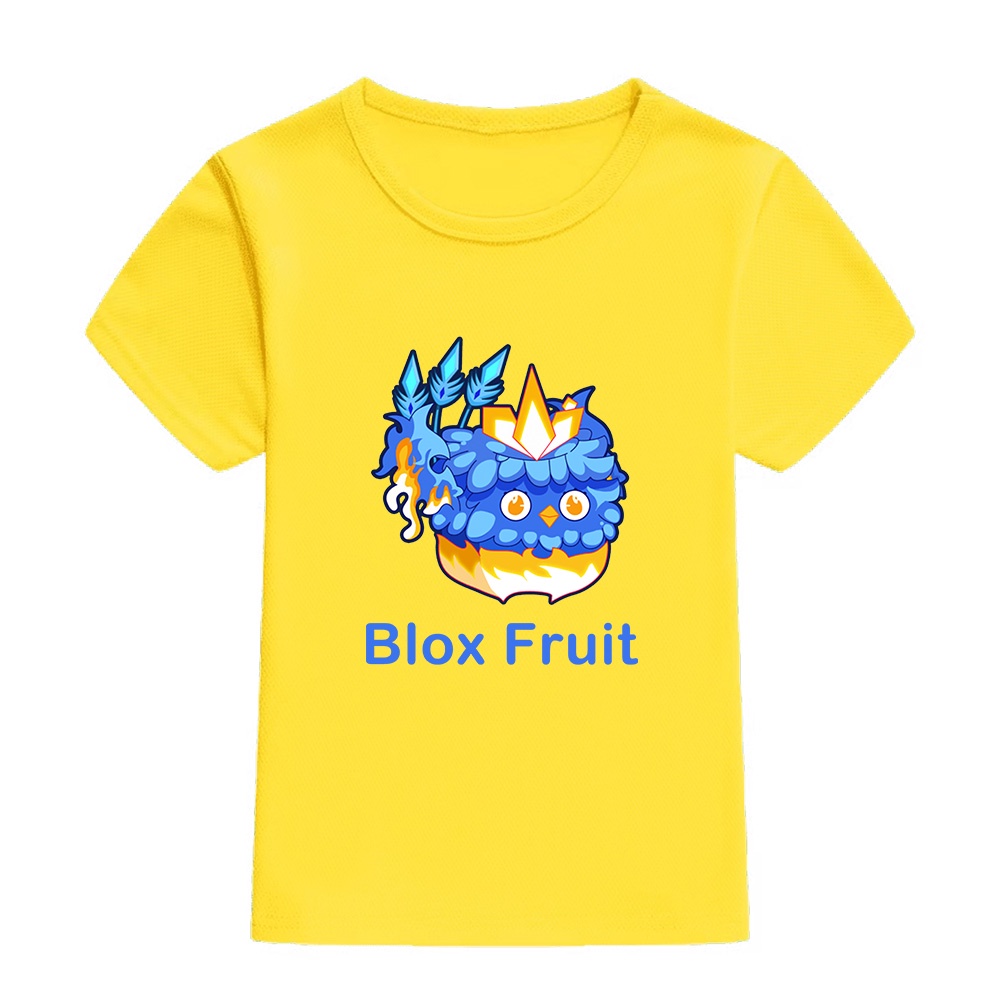 Phoenix Fruit blox quần áo trẻ em áo thun ngắn tay rộng và thoáng khí cho bé trai và bé gái