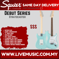 Squier Debut Series Stratocaster Electric Guitar Laurel FB Daphne Blue