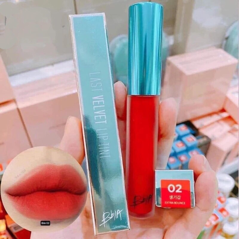 (Chính Hãng) Son kem lì Bbia Last Velvet Lip Tint Version Màu 02 Đỏ CamSon Kem Lì Bbia Son Bbia 02 m