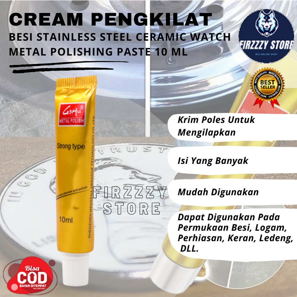 Cream Pengkilat Besi Stainless Steel Ceramic Watch Metal Polishing Paste 10 ml Harga 6,700 rupiah*Gratis Ongkir