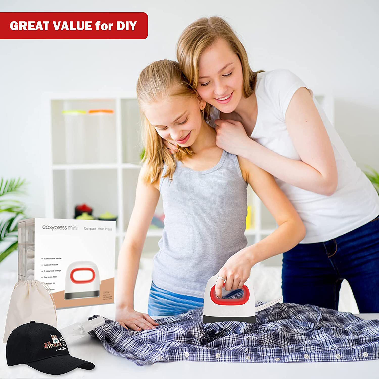 Máy ép nhiệt mini cầm tay | ĐIỀU KHIỂN NHIỆT 3 BƯỚC | Sẵn sàng sau 90 giây | Tự động ngắt | Nhỏ hơn giấy A4 | Bộ khởi động đầy đủ | Giải pháp kinh doanh SME